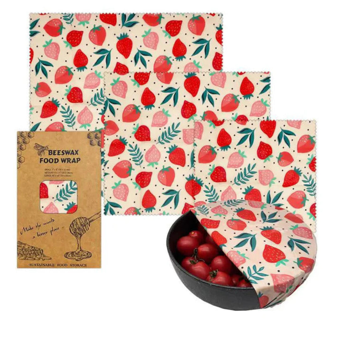 Lot-de-3-emballages-en-cire-d-abeille-reutilisables-ecologiques-motif-fraise