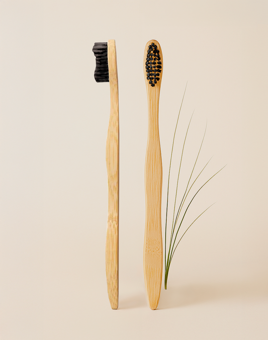 Lot de 4 brosses à dents bambou biodégradables poils doux