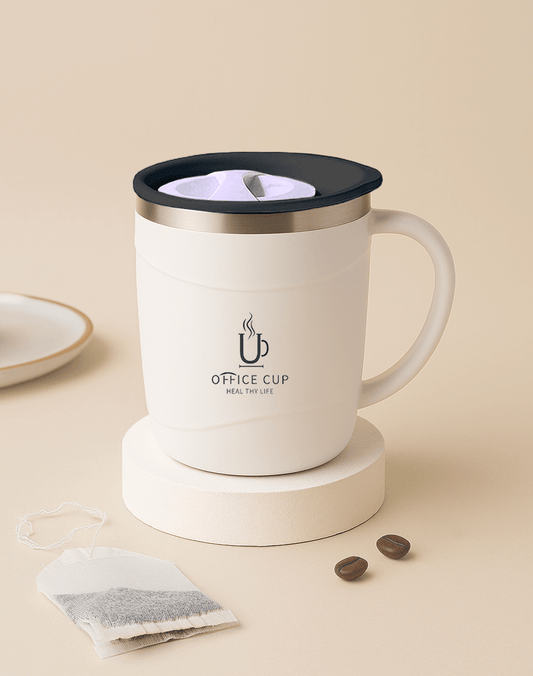 Mug isotherme en inox 500 ml - avec anse et couvercle