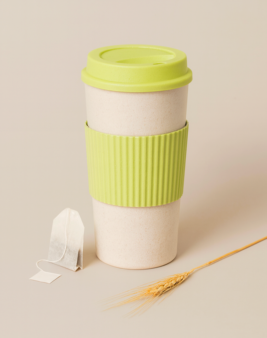 Mug écologique en tige de blé et silicone 350/450/550 ml