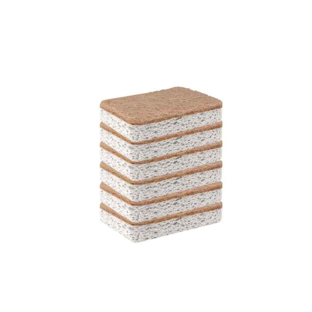 Lot-de-6-eponges-en-fibre-de-coco-biodegradable-blanc