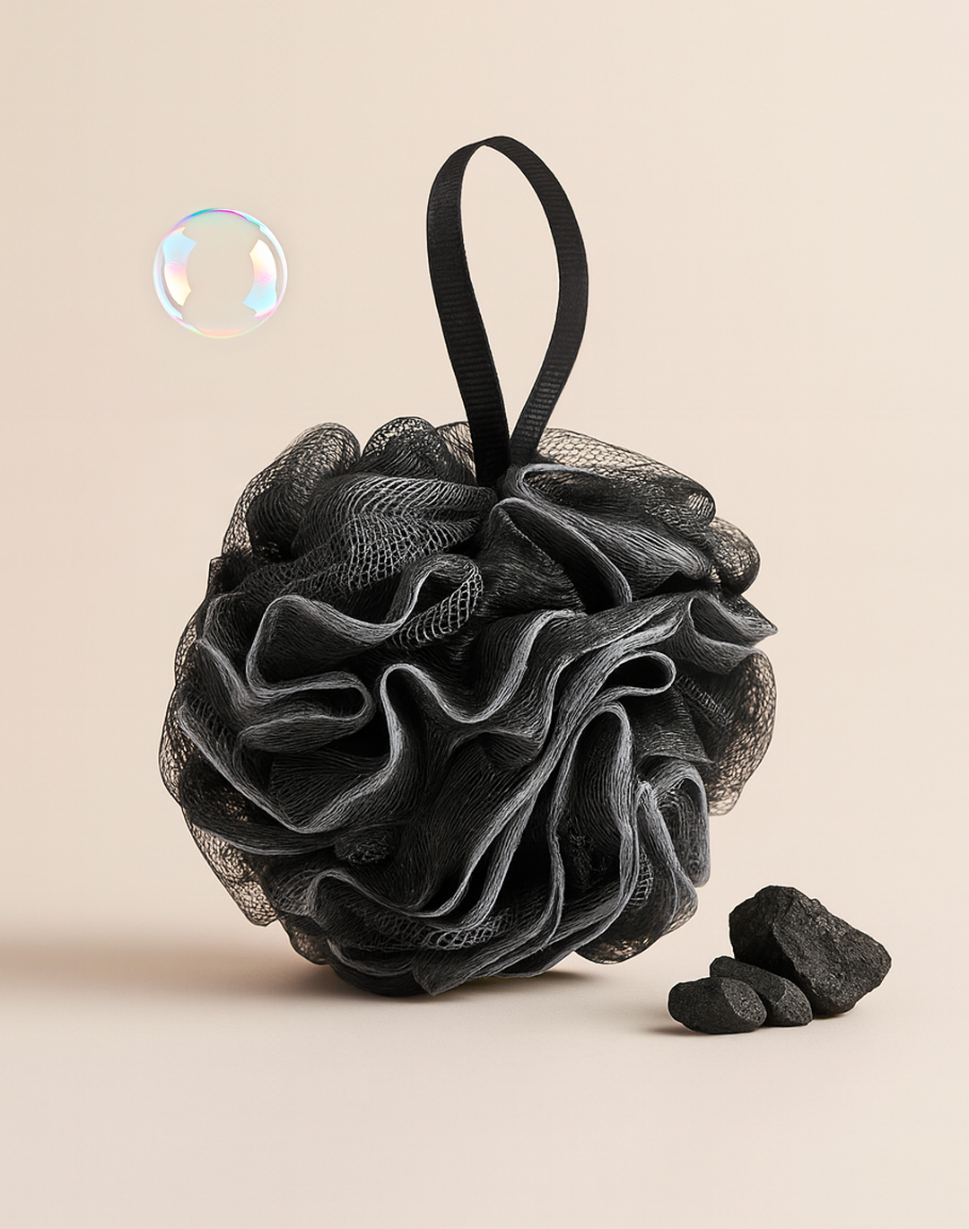 Balle de bain au charbon de bambou 5 en 1