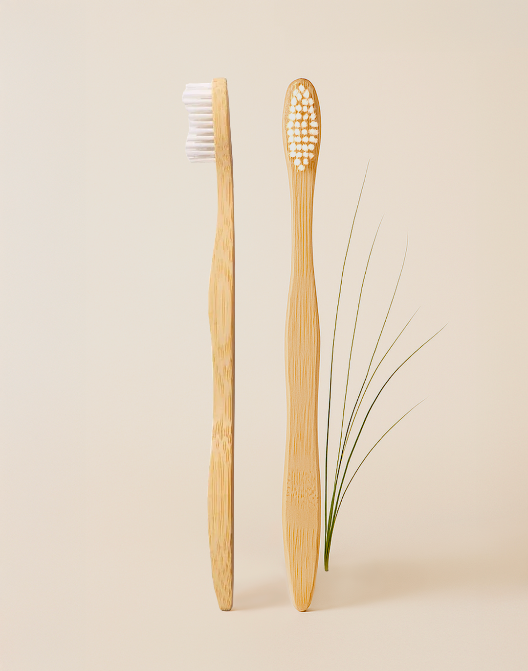 Lot de 4 brosses à dents bambou biodégradables poils doux