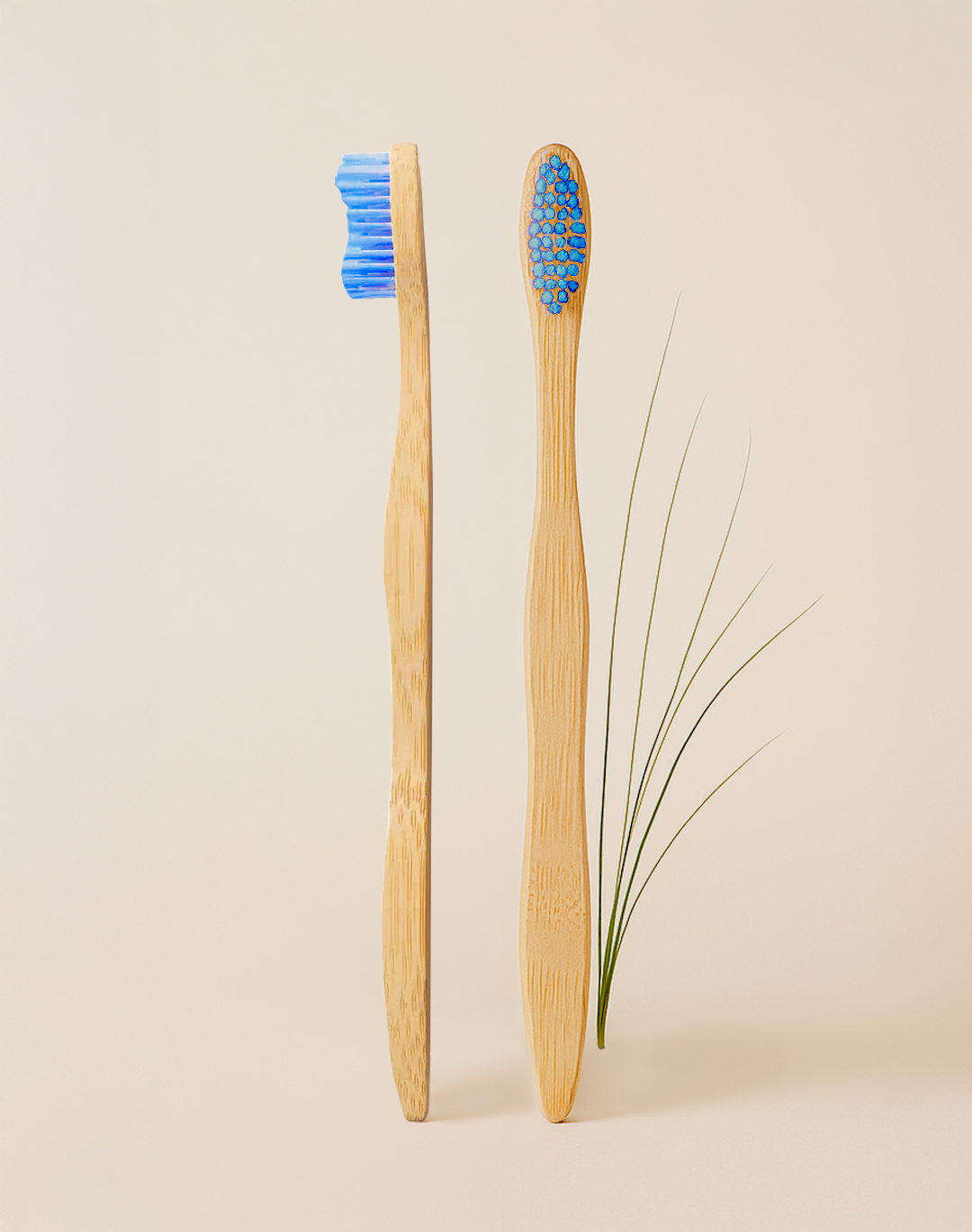 Lot de 4 brosses à dents bambou biodégradables poils doux