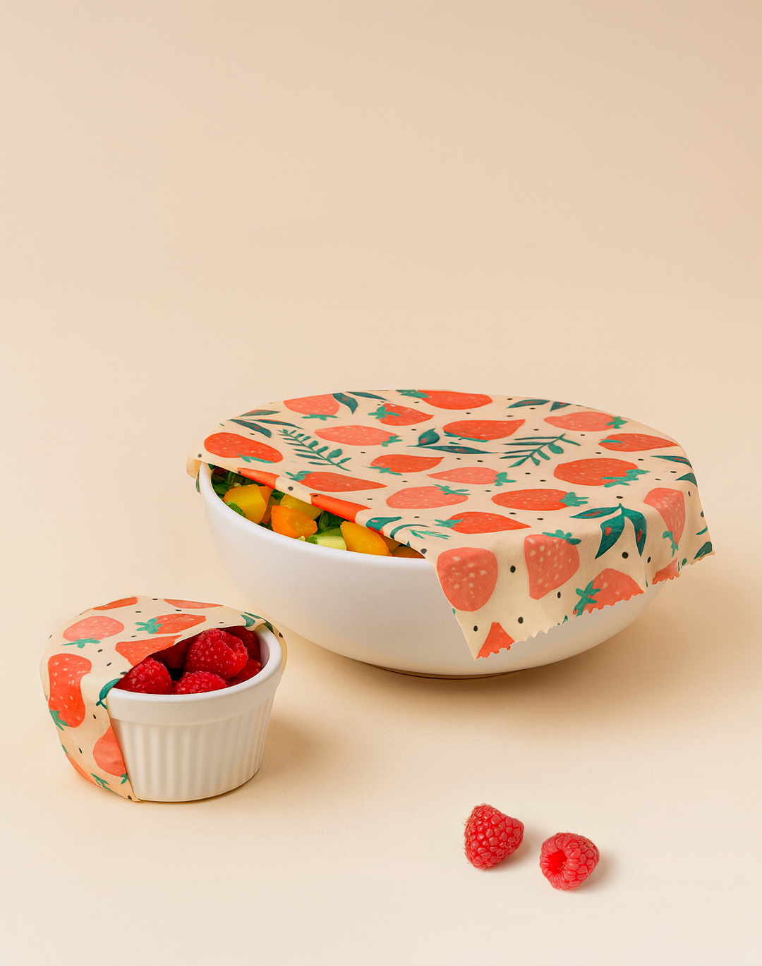 Lot de 3 Emballages alimentaires écologiques cire d'abeille