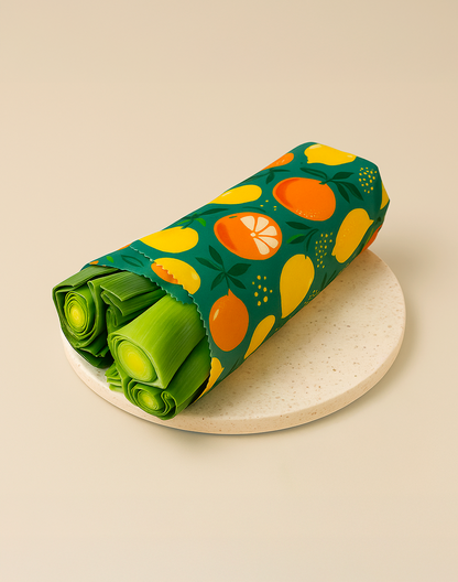 Lot de 3 Emballages alimentaires écologiques cire d'abeille