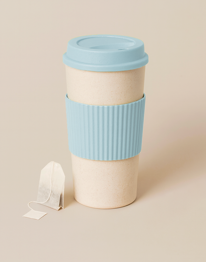 Mug écologique en tige de blé et silicone 350/450/550 ml