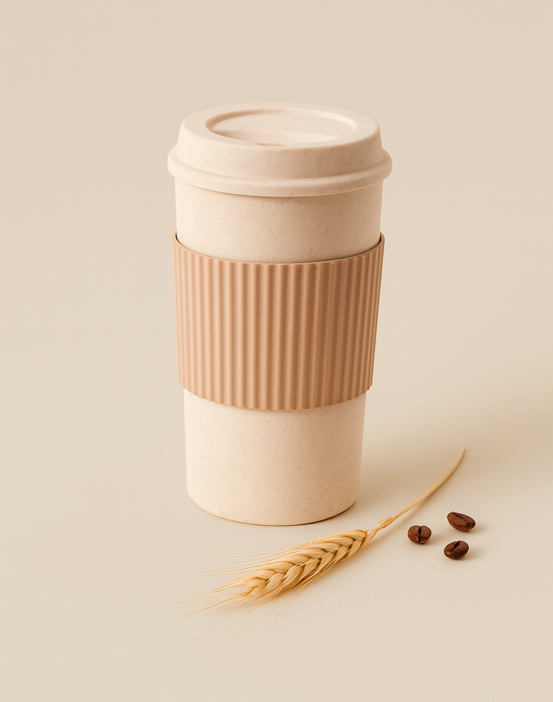 Mug écologique en tige de blé et silicone 350/450/550 ml