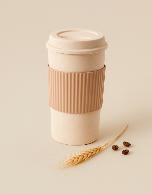 Mug écologique en tige de blé et silicone 350/450/550 ml