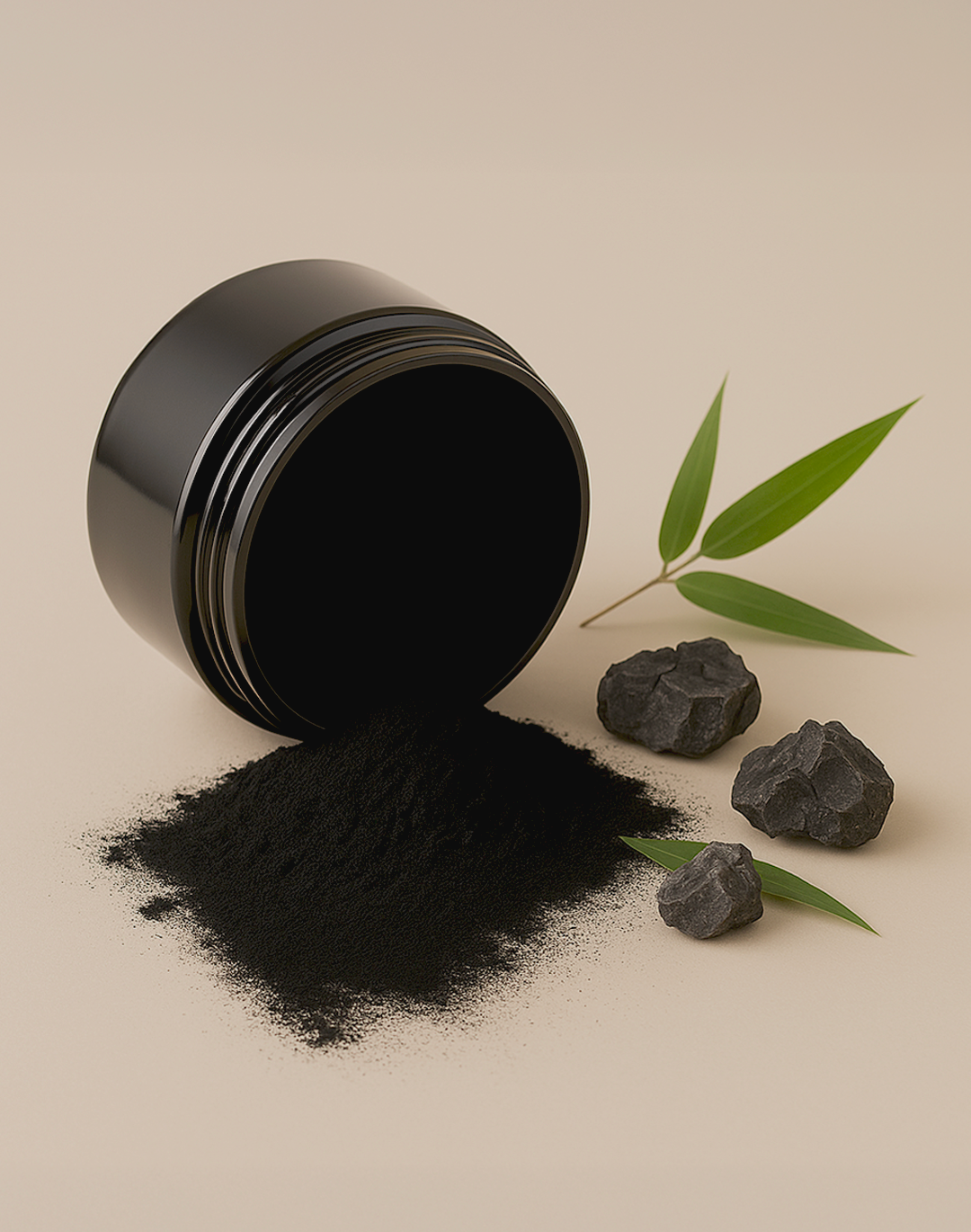 Poudre de charbon de bambou activé 3 en 1